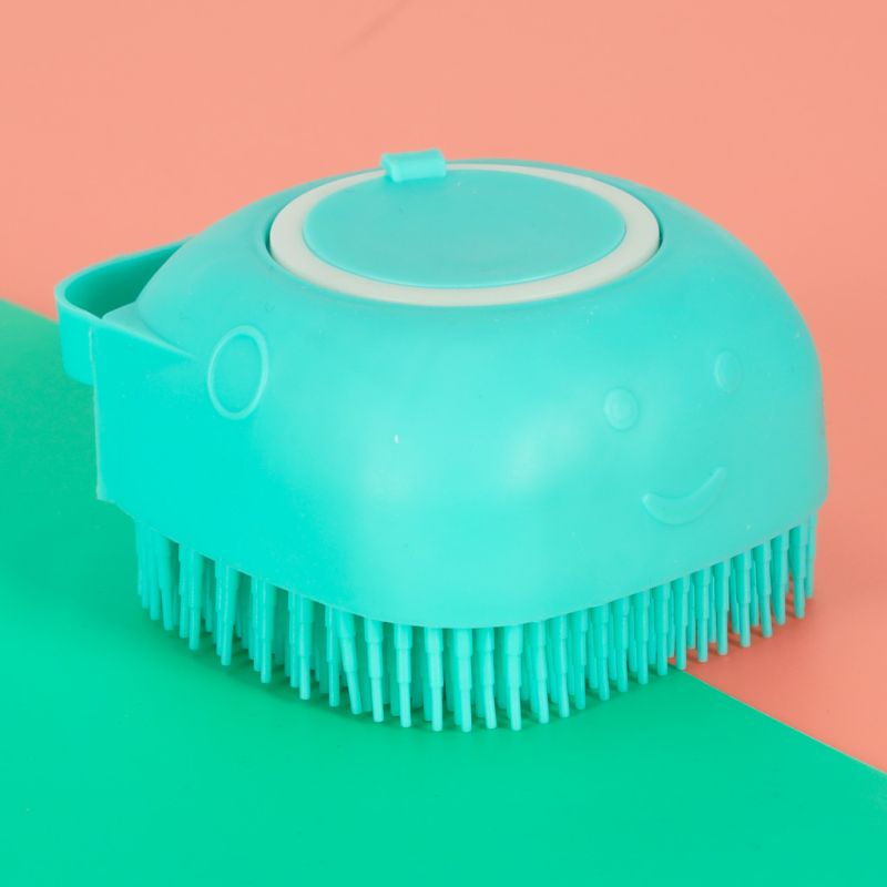 Szczotka silikonowa czyścik myjka do mycia psów kotów z dozownikiem miętowa - obrazek 10