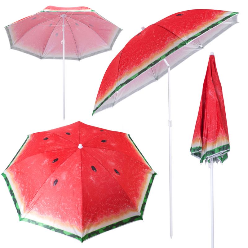 Parasol ogrodowy plażowy regulowany łamany 150cm arbuz UV - obrazek 10