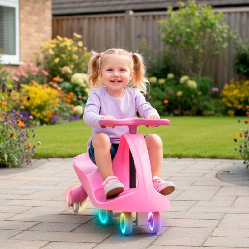 Jeździk grawitacyjny LED Swing Fix S3 świecące koła różowy - obrazek 17