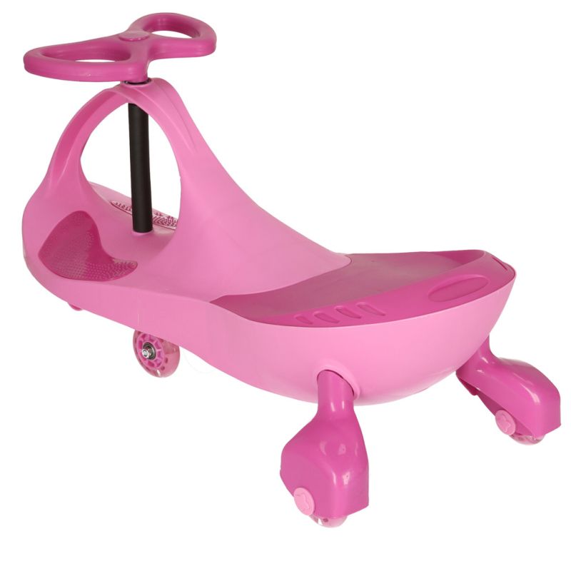 Jeździk grawitacyjny LED Swing Fix S3 świecące koła różowy - obrazek 4