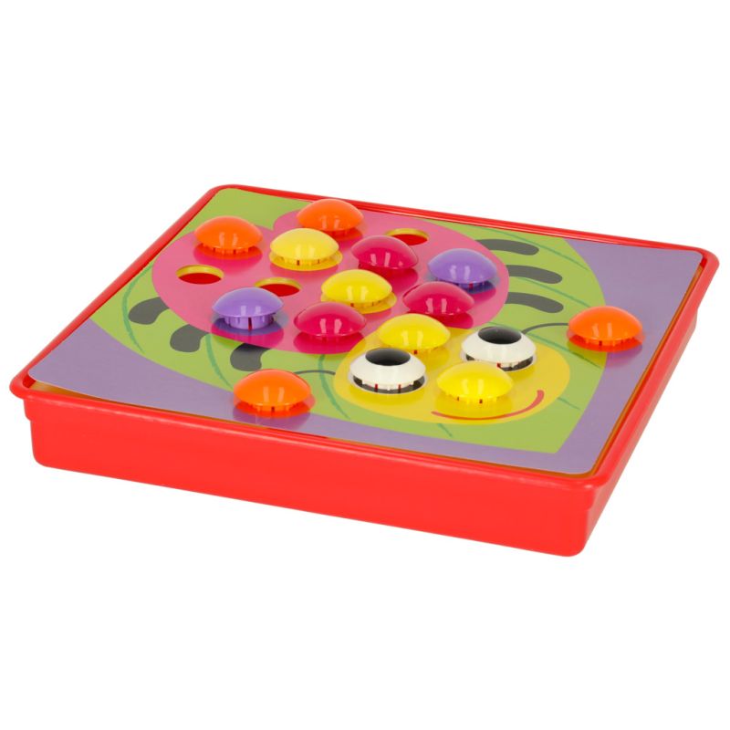 Układanka edukacyjna Guzikowa Mozaika trening ręki 57el. - obrazek 2