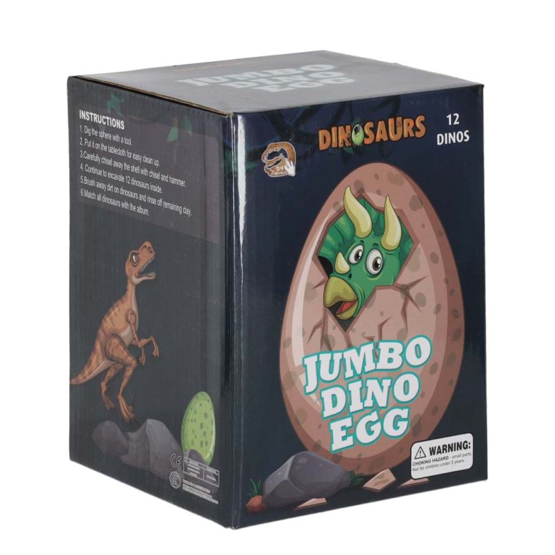Dinozaury wykopaliska jajko XL dinozaura 12 figurek zestaw archeologiczny - obrazek 14