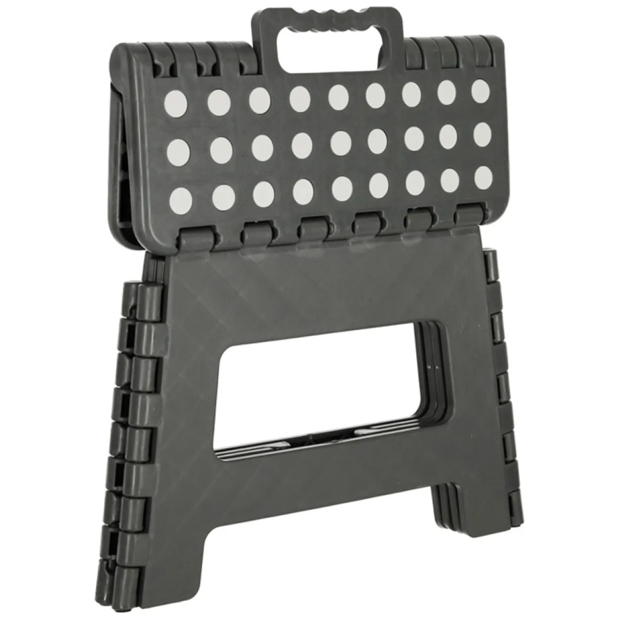Stołek taboret składany antypoślizgowy 22cm ciemny szary - obrazek 2
