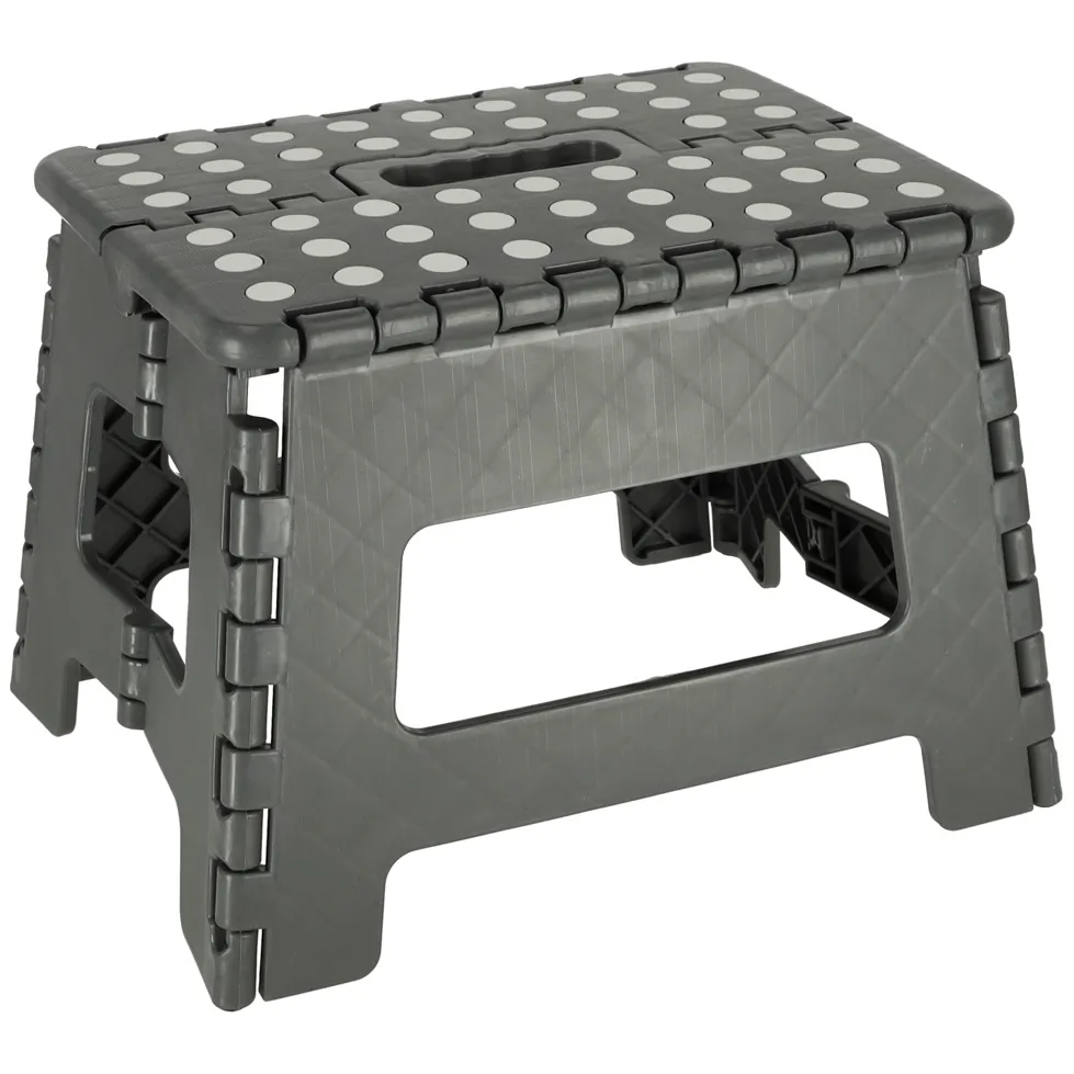 Stołek taboret składany antypoślizgowy 22cm ciemny szary