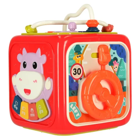 Sorter układanka kostka sensoryczna klocki edukacyjne Montessori 6w1