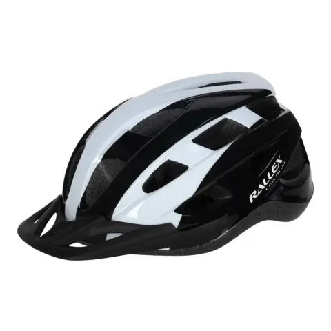 Kask rowerowy na rower RALLEX damski męski regulowany czarno-biały L 58-62cm