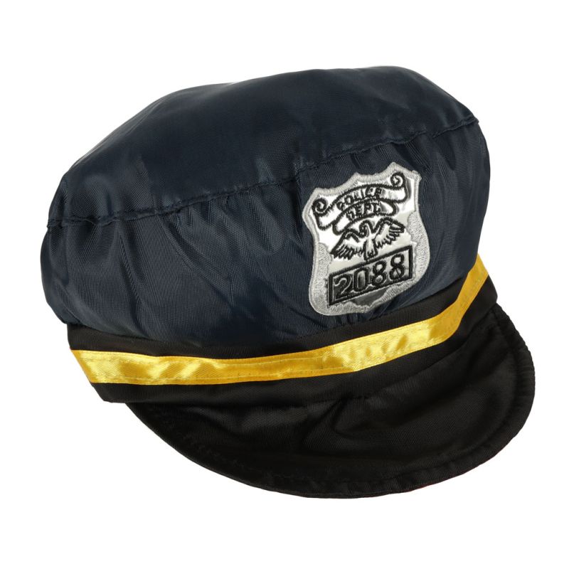 Kostium strój karnawałowy przebranie policjant kajdanki czapka zestaw 3-8 lat - obrazek 2