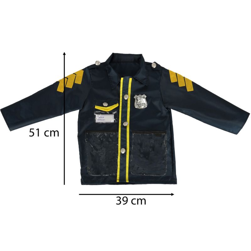 Kostium strój karnawałowy przebranie policjant kajdanki czapka zestaw 3-8 lat - obrazek 6