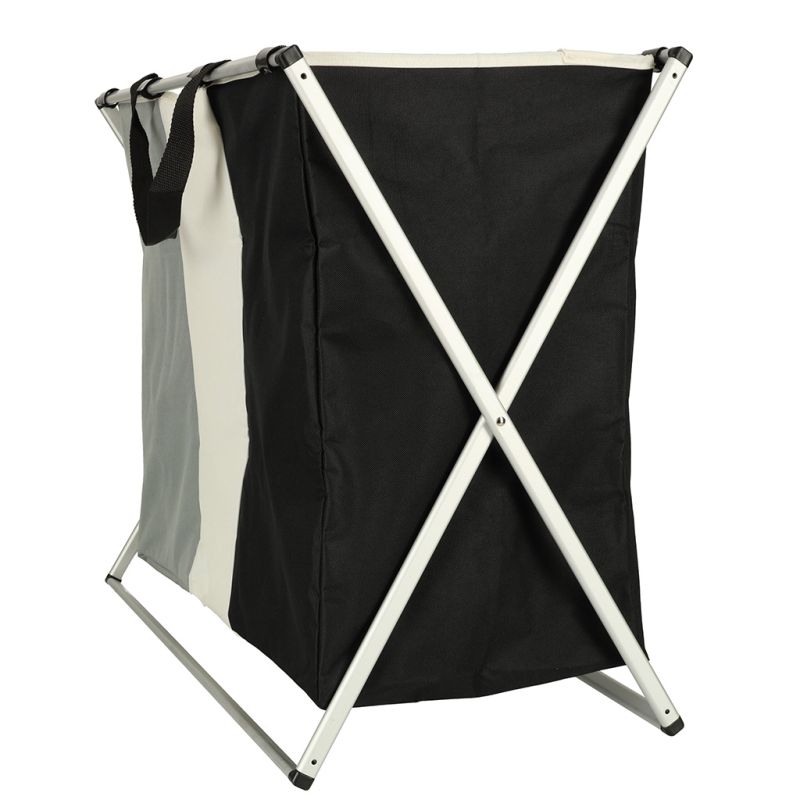 Kosz na pranie segregacja organizer 3 komory 135l - obrazek 8