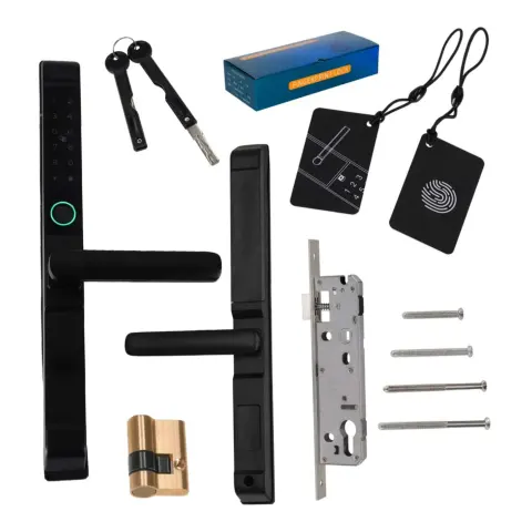 Klamka do drzwi zamek elektroniczny szyfrowy na kod odcisk palca kartę