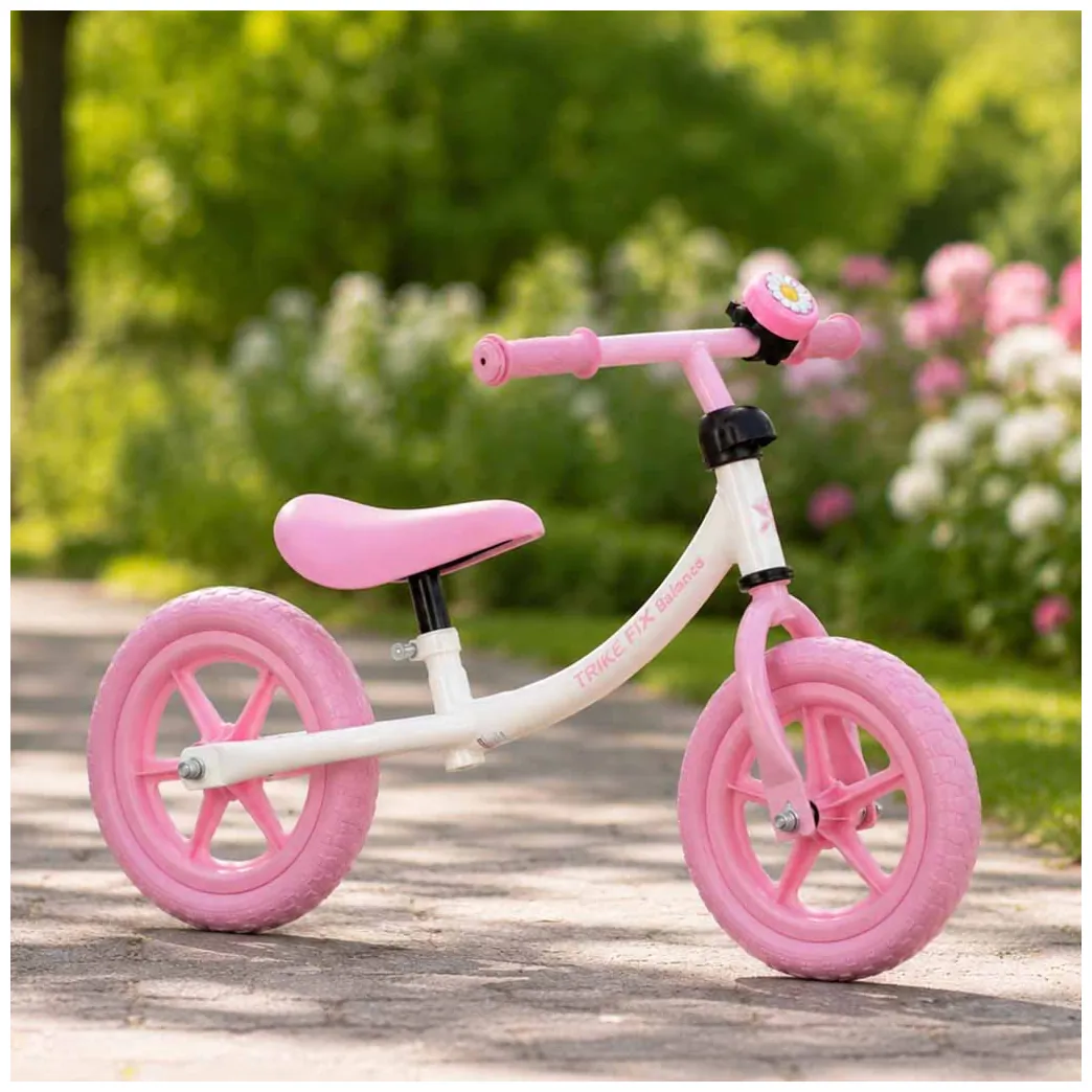 Rowerek biegowy Trike Fix Balance z dzwonkiem różowy - obrazek 11