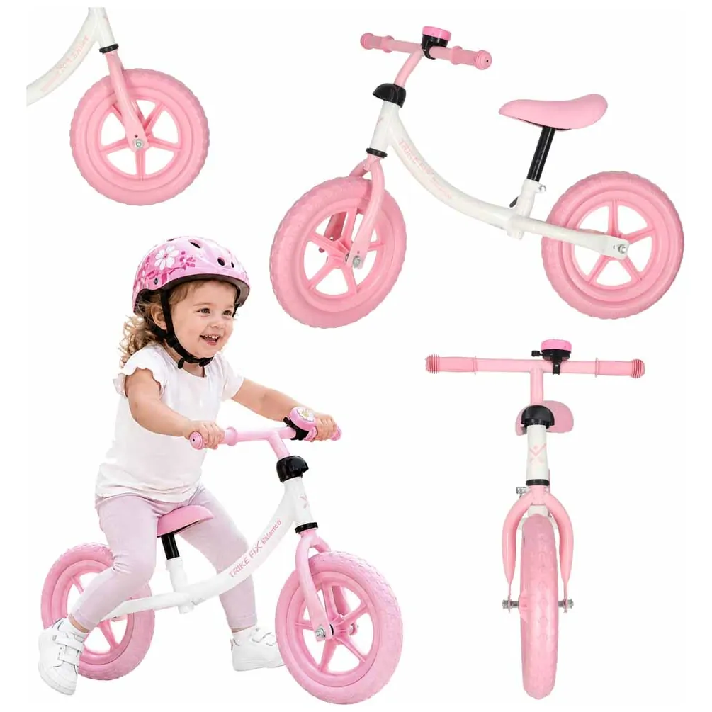 Rowerek biegowy Trike Fix Balance z dzwonkiem różowy - obrazek 9