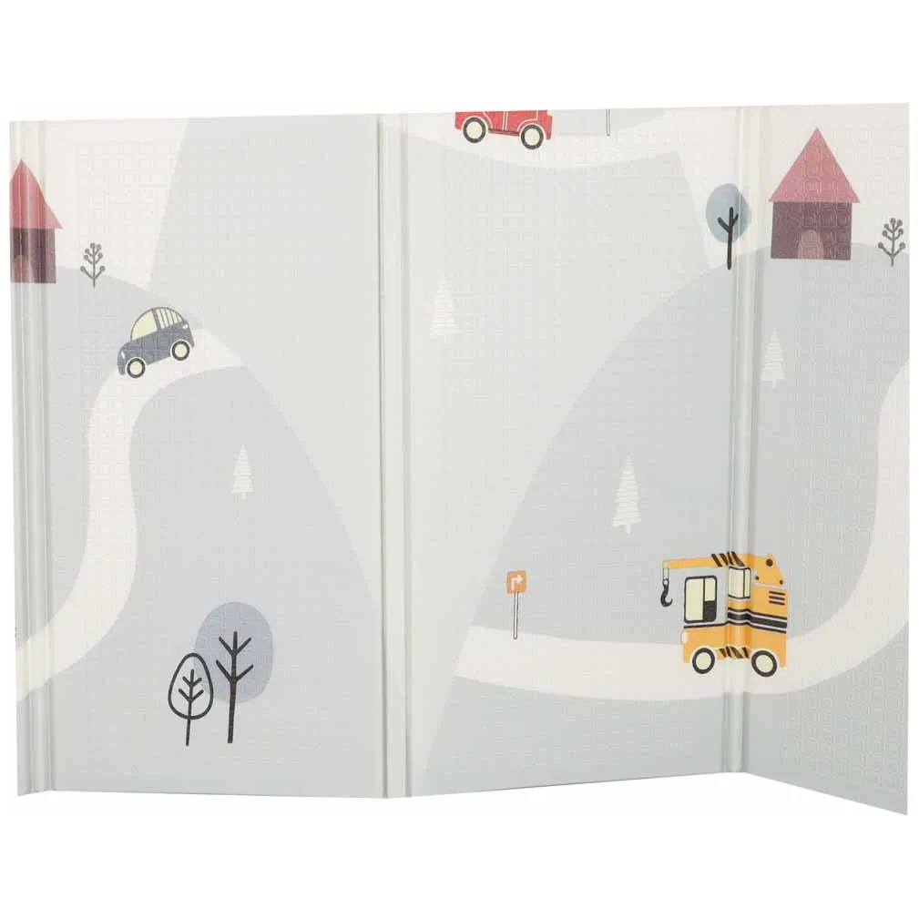 Mata edukacyjna piankowa dwustronna składana 150x200cm balony ulica - obrazek 7