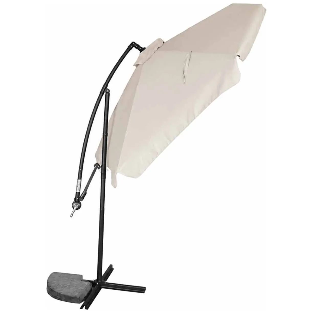 Parasol ogrodowy LUARO duży składany z wysięgnikiem 290cm beżowy - obrazek 9