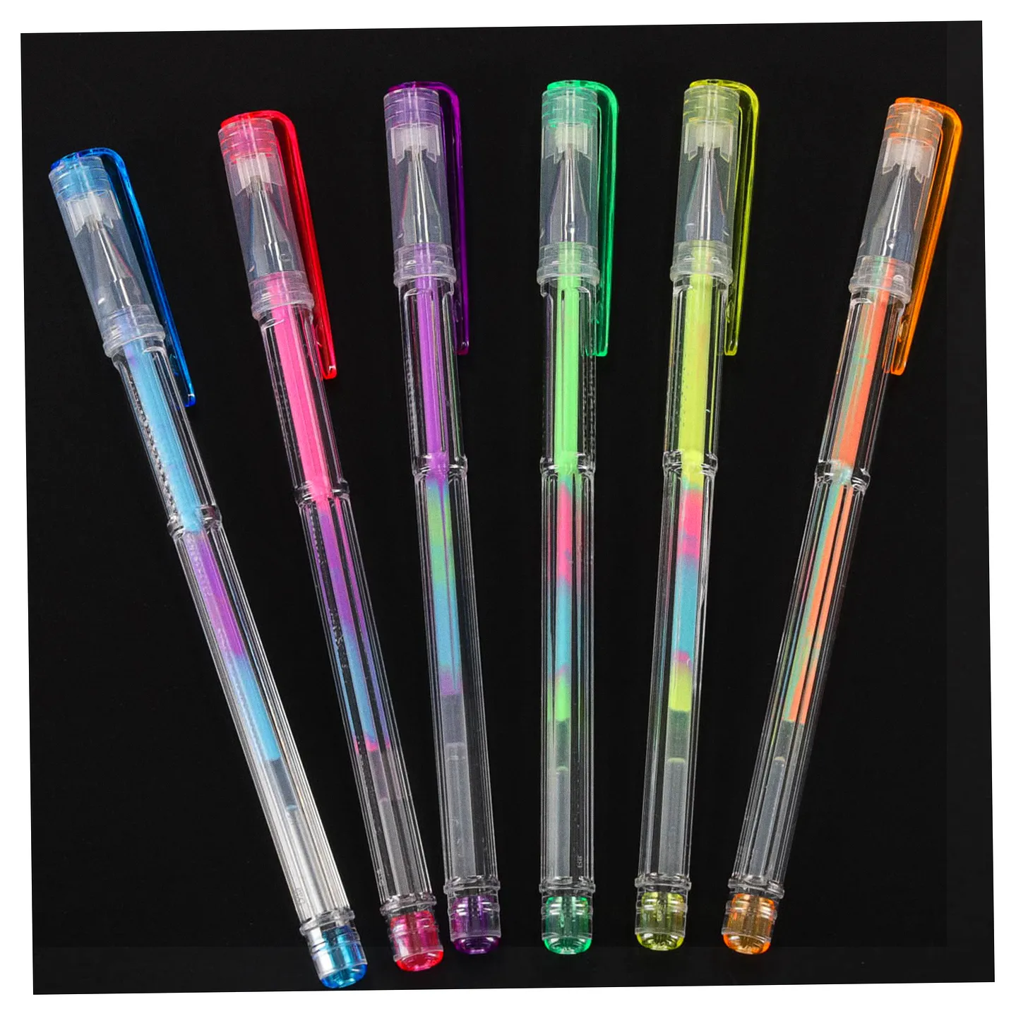 Długopisy żelowe kolorowe w etui 100 sztuk + 100 wkładów - obrazek 12