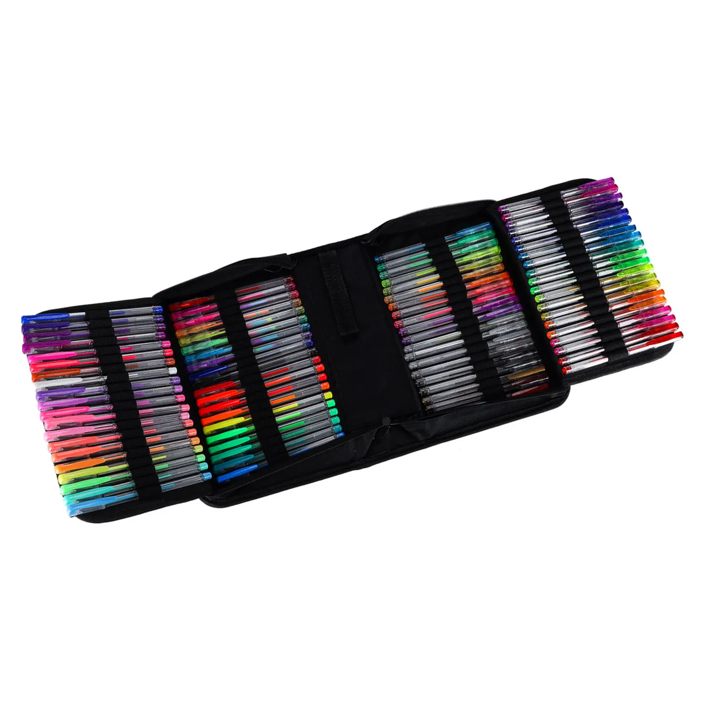 Długopisy żelowe kolorowe w etui 100 sztuk + 100 wkładów