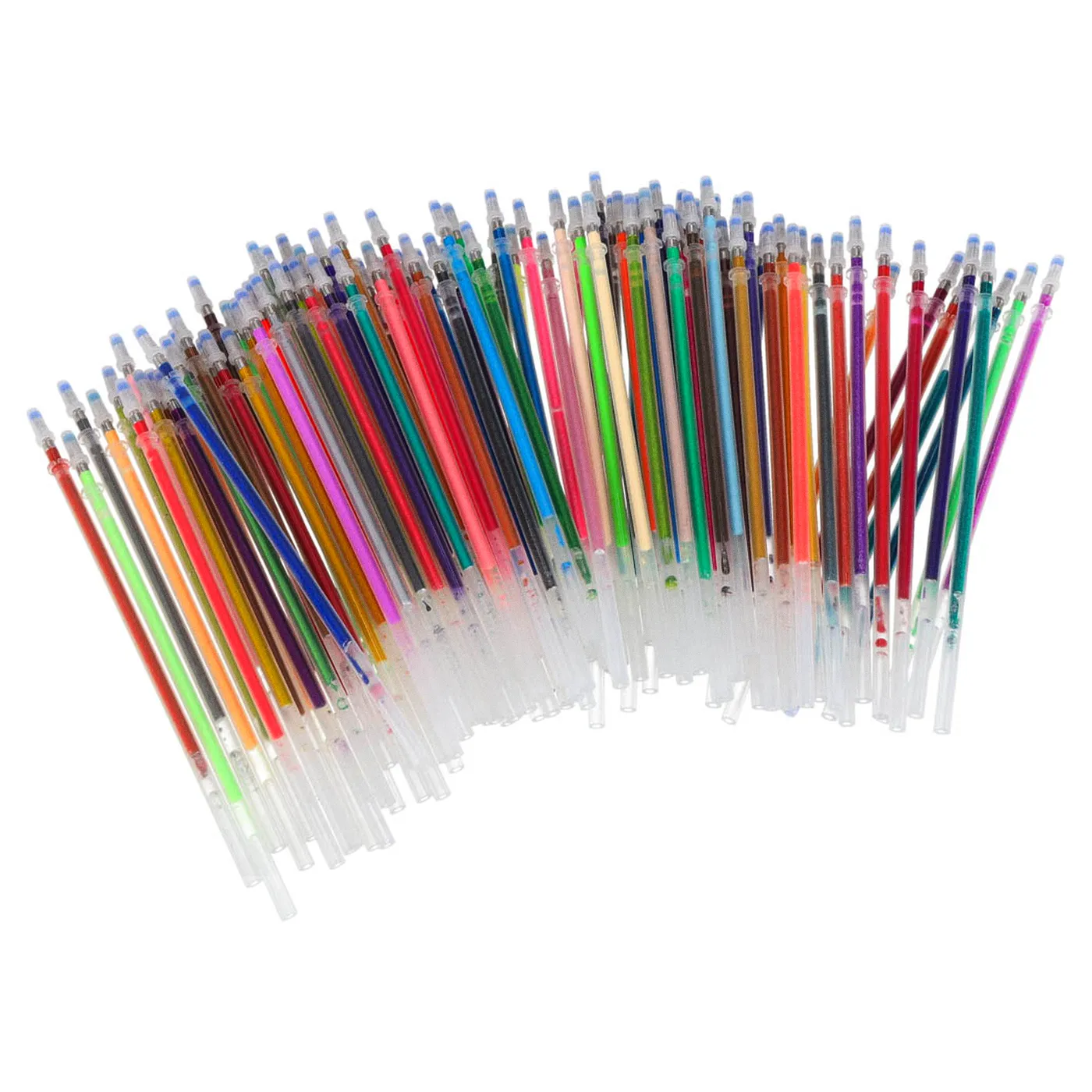 Długopisy żelowe kolorowe w etui 100 sztuk + 100 wkładów - obrazek 7