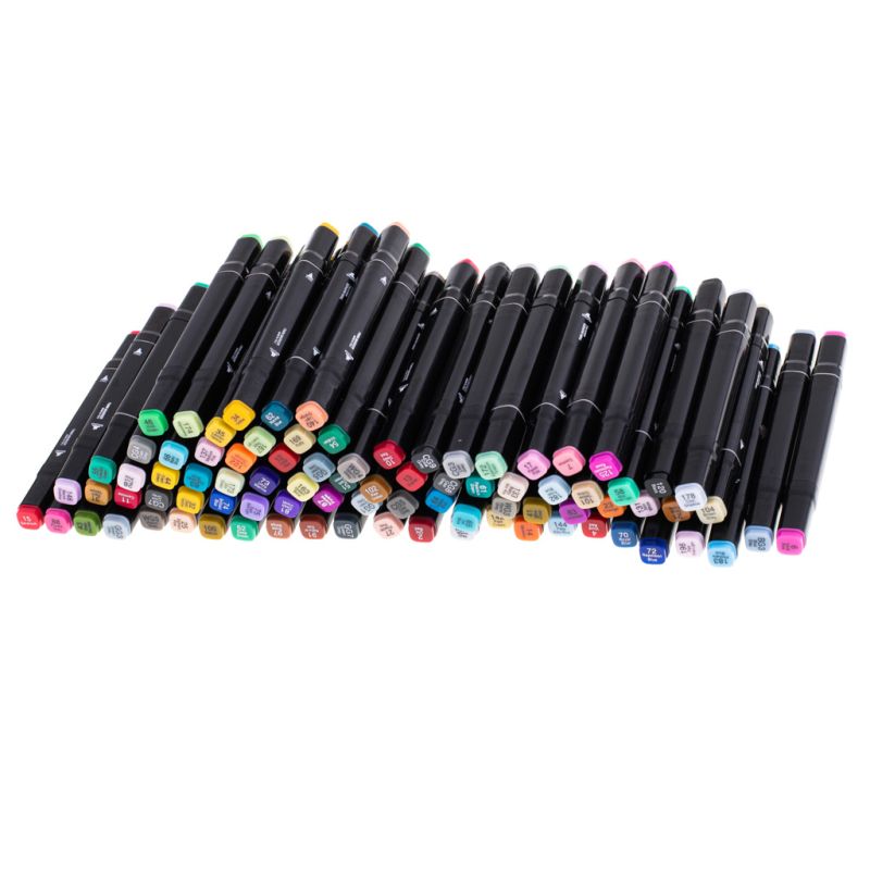 Markery dwustronne alkoholowe w etui 168 sztuk - obrazek 2