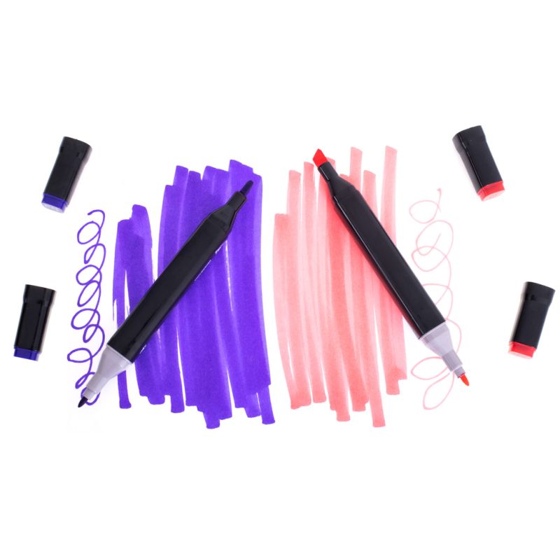 Markery dwustronne alkoholowe w etui 168 sztuk - obrazek 4