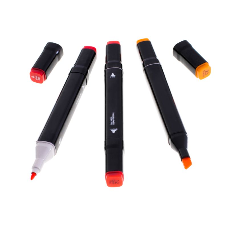 Markery dwustronne alkoholowe w etui 168 sztuk - obrazek 5