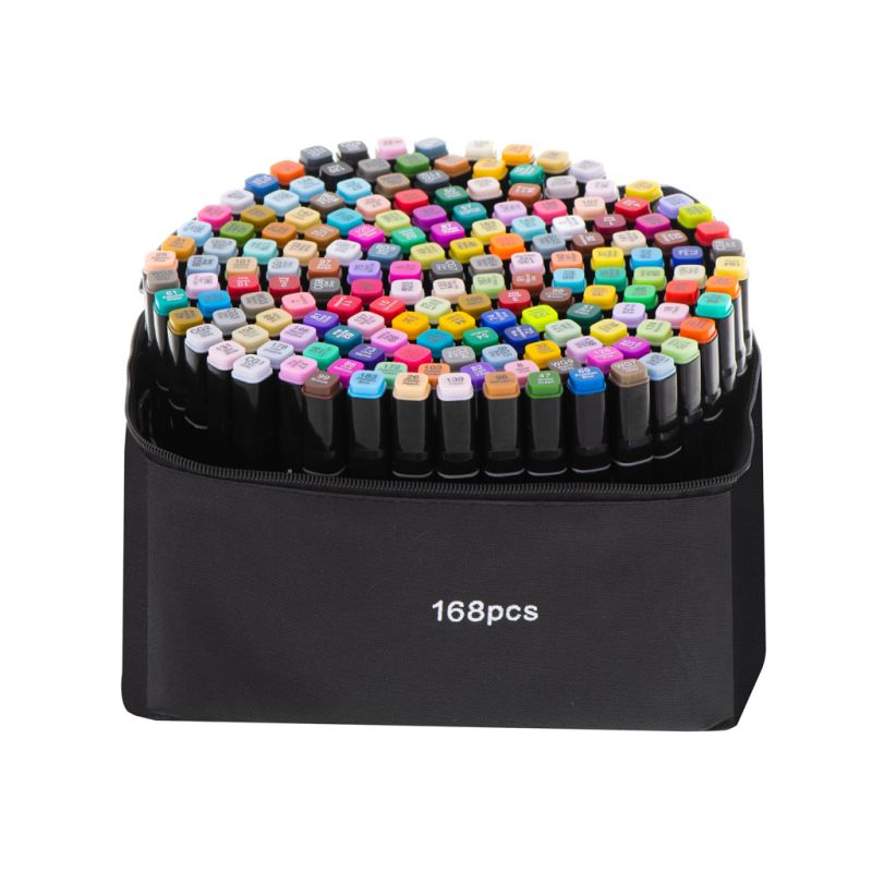 Markery dwustronne alkoholowe w etui 168 sztuk - obrazek 8