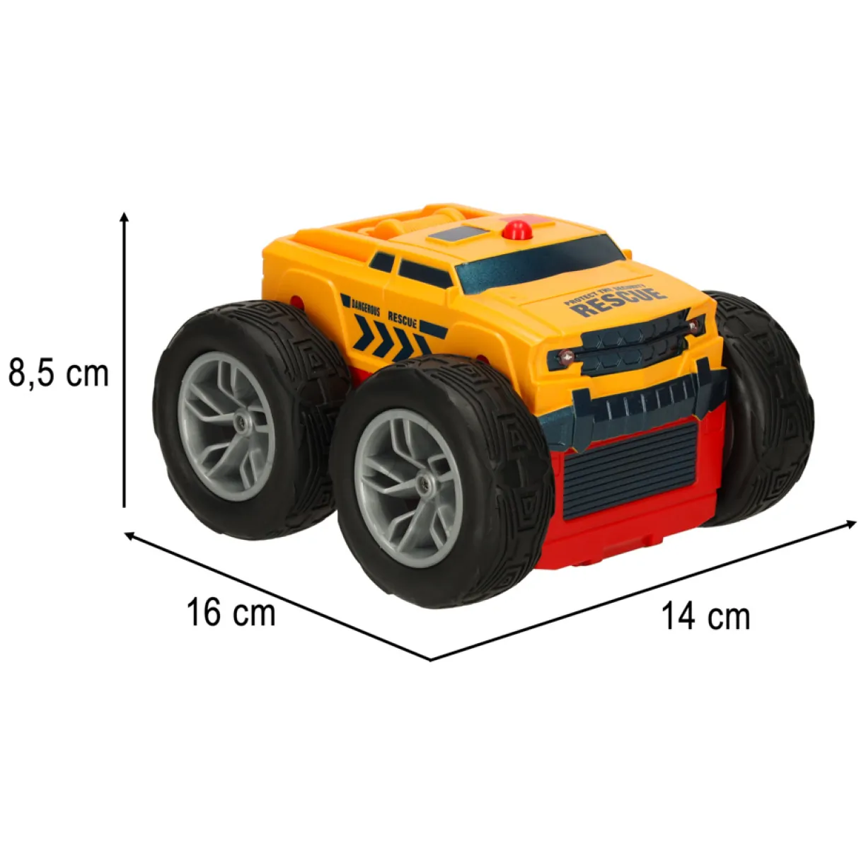 Samochód auto na pilota Revolt 2 Sided Rescue Racer mega transformacja obrót 360 4WD - obrazek 8