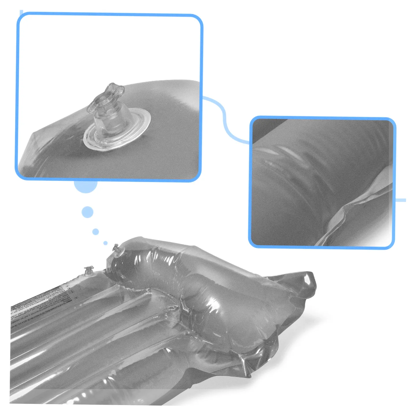 Materac dmuchany plażowy do pływania na basen wodę BESTWAY 44013 szary 90kg 183cm