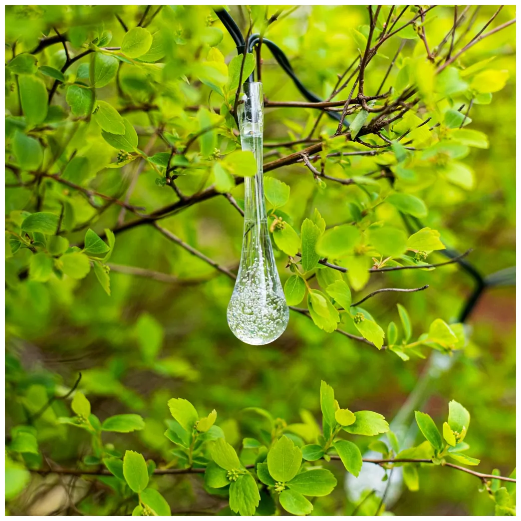 Lampki solarne ogrodowe łezki 6,5m 30LED ciepły biały - obrazek 4
