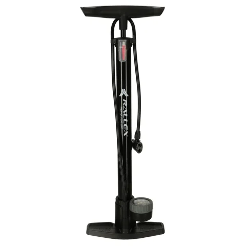 Pompka rowerowa RALLEX podłogowa nożna uniwersalna z manometrem 11bar