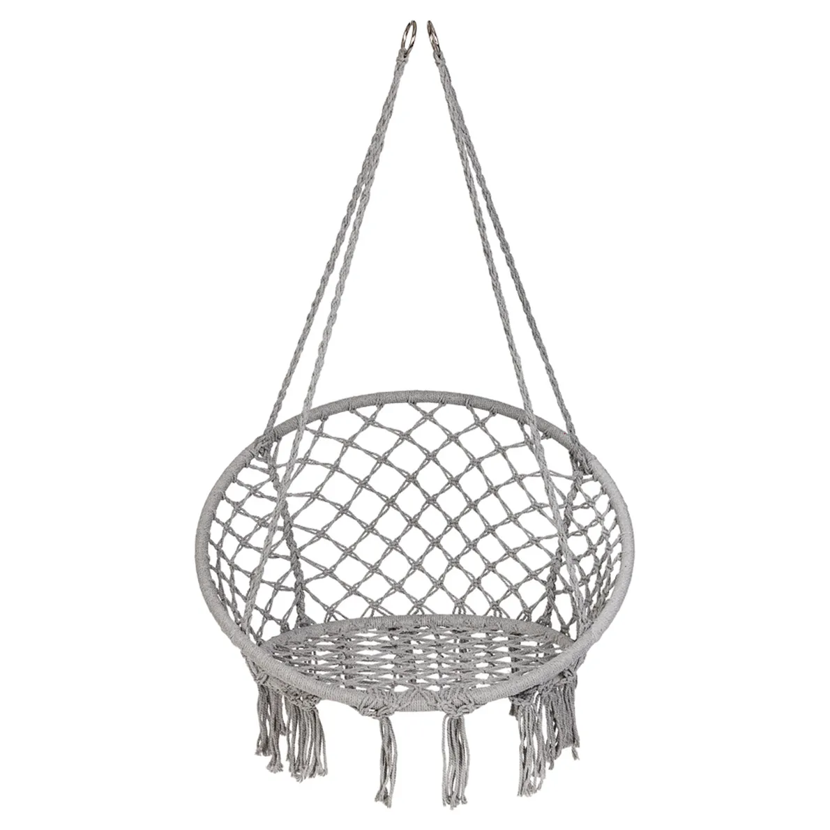 Huśtawka ogrodowa LUARO bocianie gniazdo z poduszką XXL szare 80cm 150kg - obrazek 11