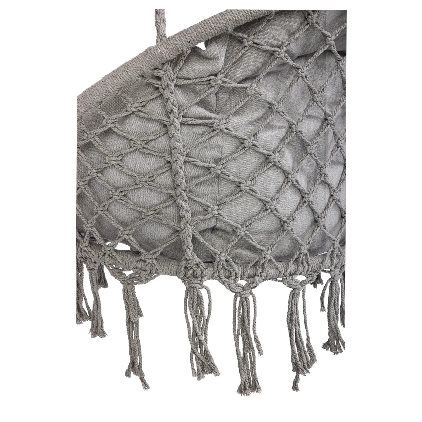 Huśtawka ogrodowa LUARO bocianie gniazdo z poduszką XXL szare 80cm 150kg - obrazek 7