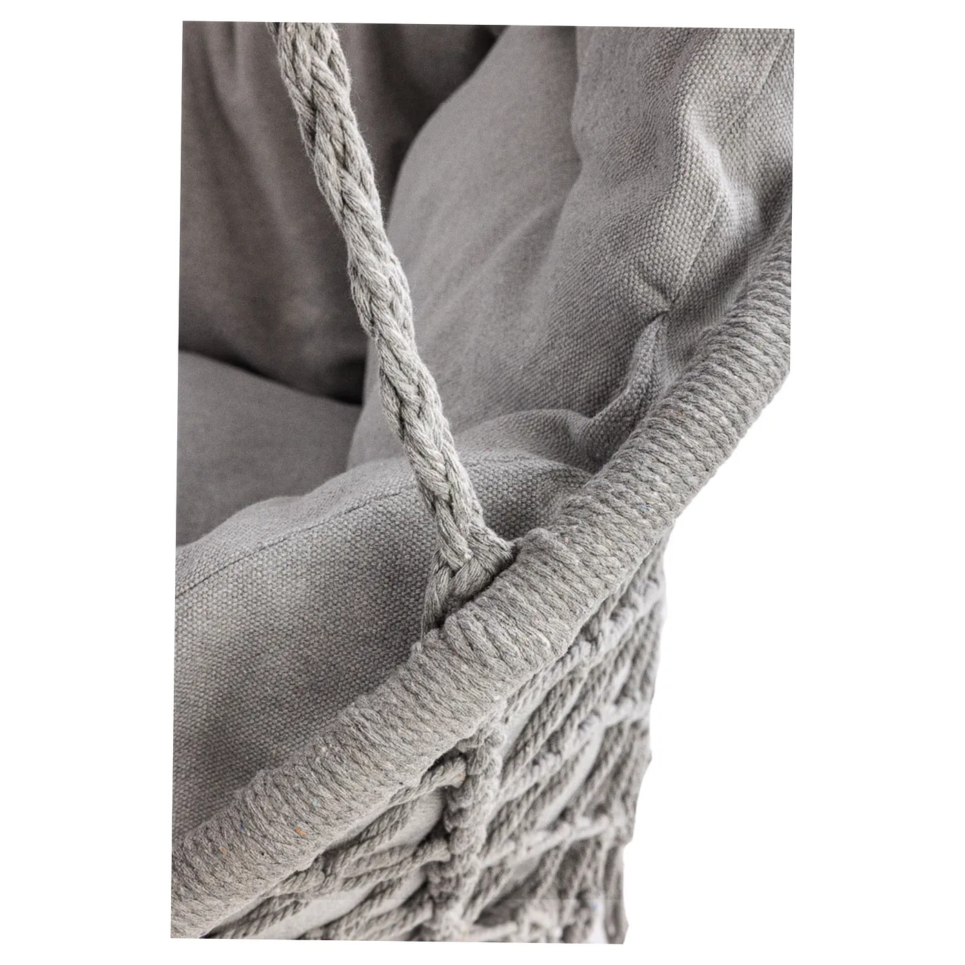 Huśtawka ogrodowa LUARO bocianie gniazdo z poduszką XXL szare 80cm 150kg - obrazek 8