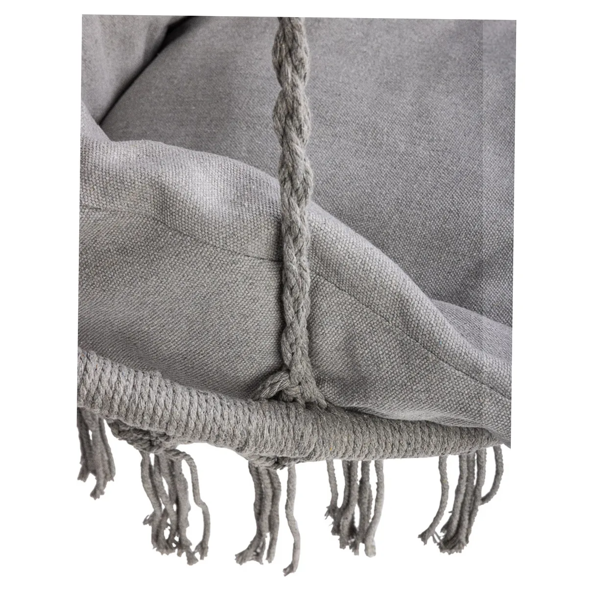 Huśtawka ogrodowa LUARO bocianie gniazdo z poduszką XXL szare 80cm 150kg - obrazek 9