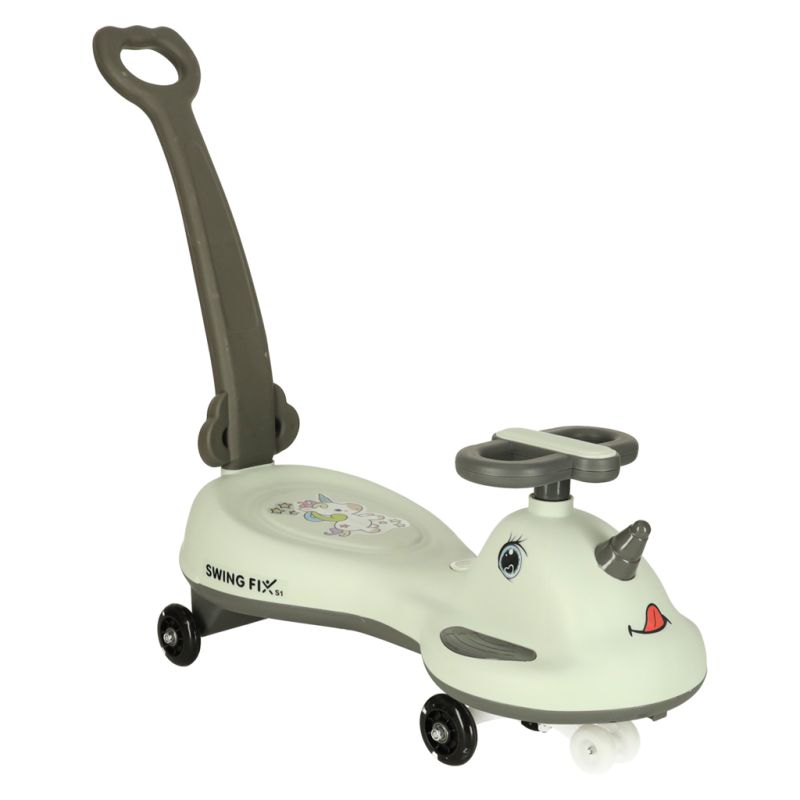 Jeździk grawitacyjny LED Swing FIX S1 skuter z rączką szary max 65kg - obrazek 2