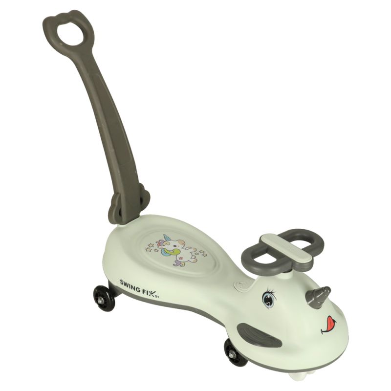 Jeździk grawitacyjny LED Swing FIX S1 skuter z rączką szary max 65kg - obrazek 3