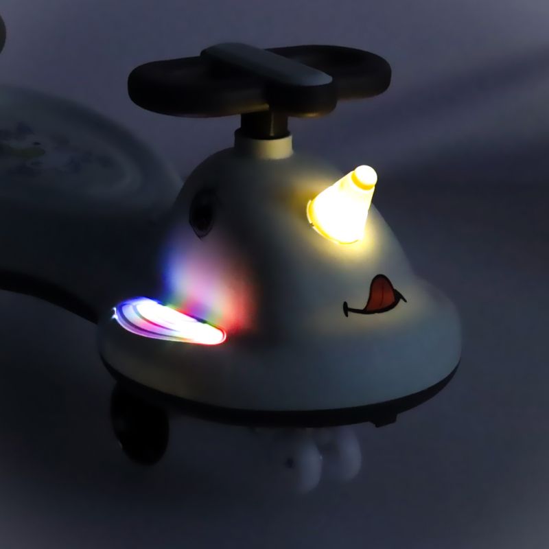 Jeździk grawitacyjny LED Swing FIX S1 skuter z rączką szary max 65kg - obrazek 10