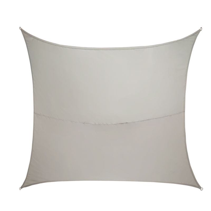 Żagiel przeciwsłoneczny LUARO ogrodowy tarasowy wodoodporny 4x3m prostokątny szary - obrazek 2