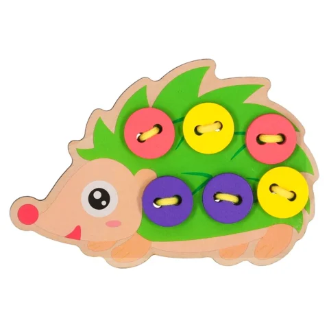 Zestaw edukacyjny do nauki szycia guzików jeż jeżyk