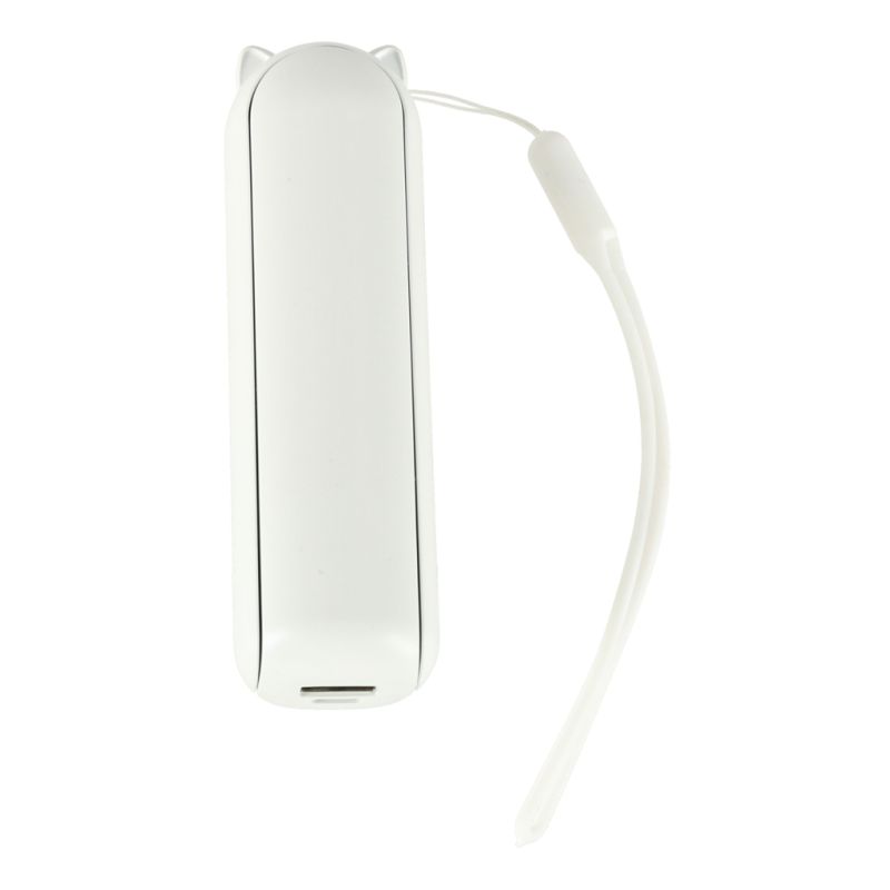 Wiatrak biurkowy wentylator mini ręczny składany wiatraczek przenośny USB biały - obrazek 2