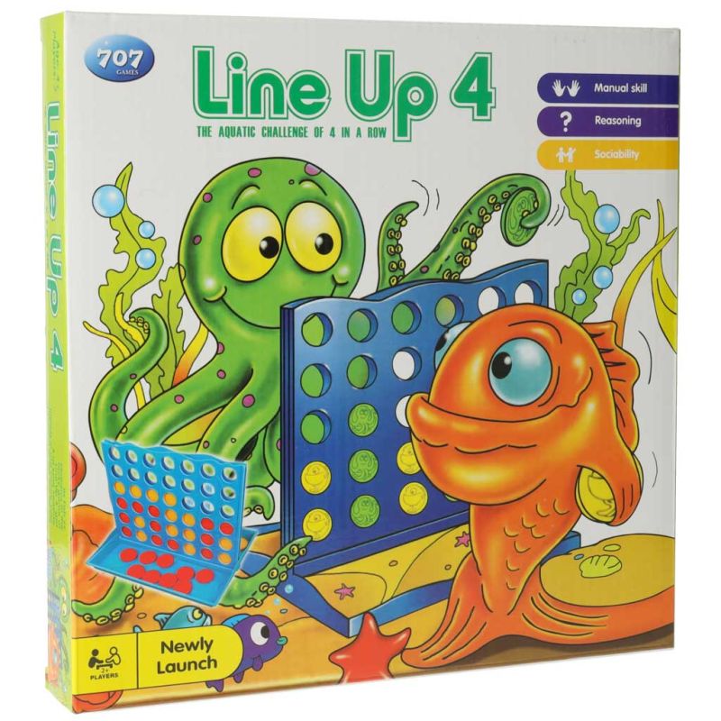 Gra logiczna planszowa szczęśliwa czwórka cztery w rzędzie 25x19x20 cm - obrazek 7