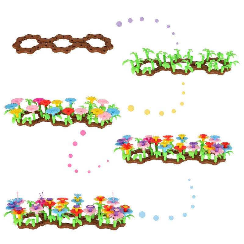 Kwiatki klocki kreatywne ogród kwiatowy 104 elementy - obrazek 3