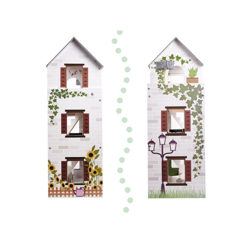 Domek dla lalek drewniany LULILO FLORO boho LED 78cm - obrazek 15