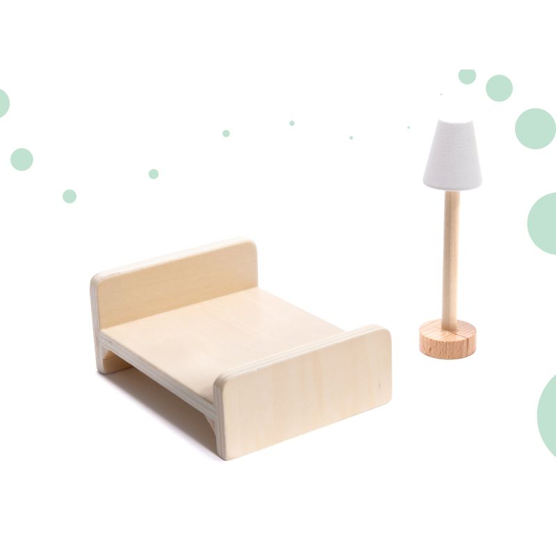 Domek dla lalek drewniany LULILO FLORO boho LED 78cm - obrazek 9