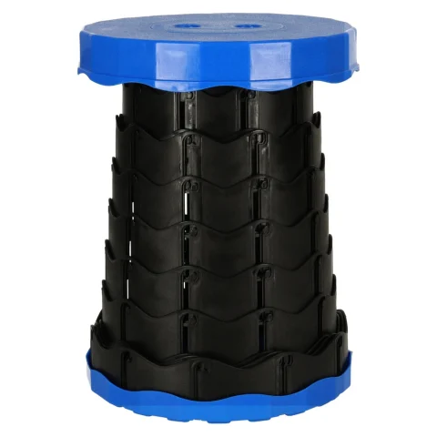 Krzesło składane taboret teleskopowy turystyczny przenośny niebieski 200kg