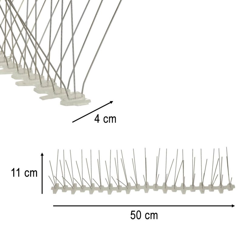 Kolce metalowe na ptaki gołębie 50cm x 11cm x 4cm - obrazek 3