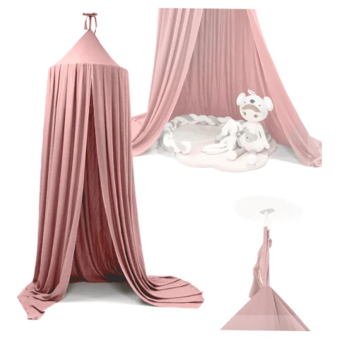 Baldachim kurtyna namiot tipi wiszący jasny róż