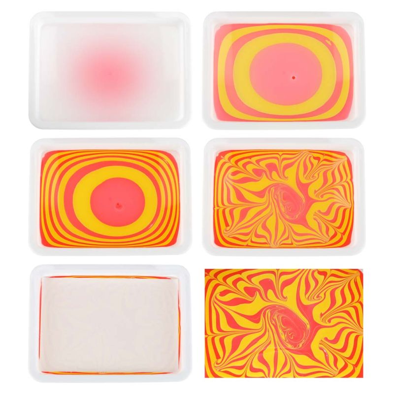 Malowanie na wodzie ebru zestaw kreatywny artystyczny akcesoria 12 kolorów - obrazek 10