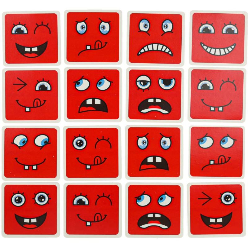 Klocki kreatywne montessori wyzwania zmieniające twarz emocje - obrazek 2