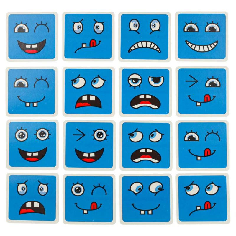 Klocki kreatywne montessori wyzwania zmieniające twarz emocje - obrazek 4