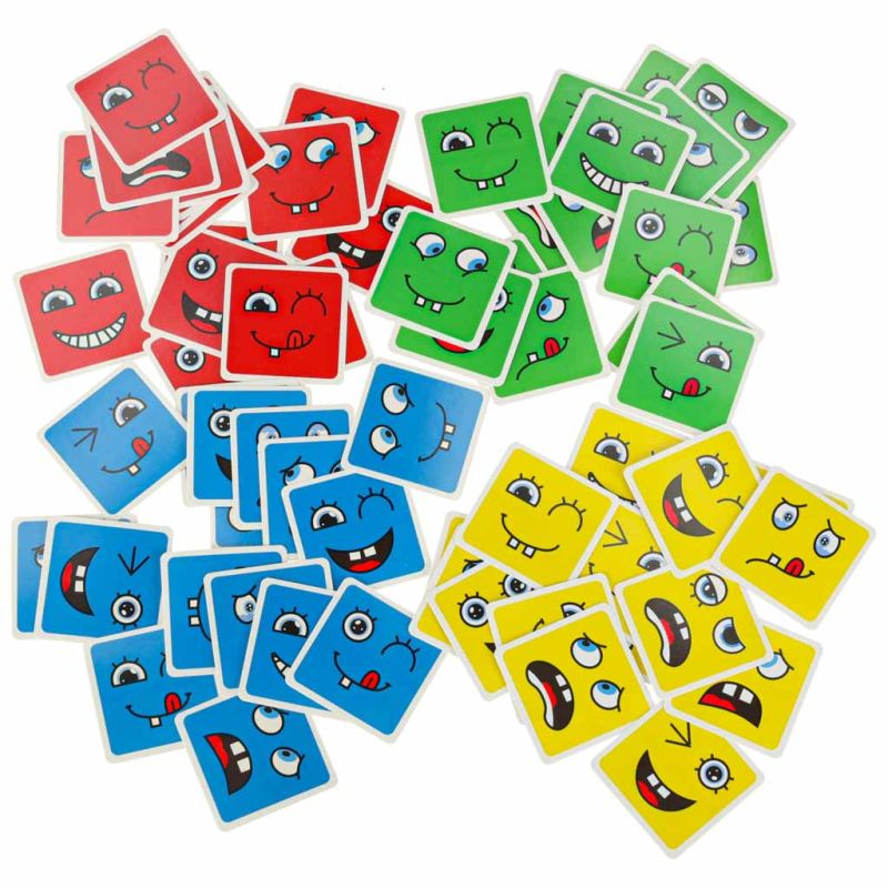Klocki kreatywne montessori wyzwania zmieniające twarz emocje - obrazek 6
